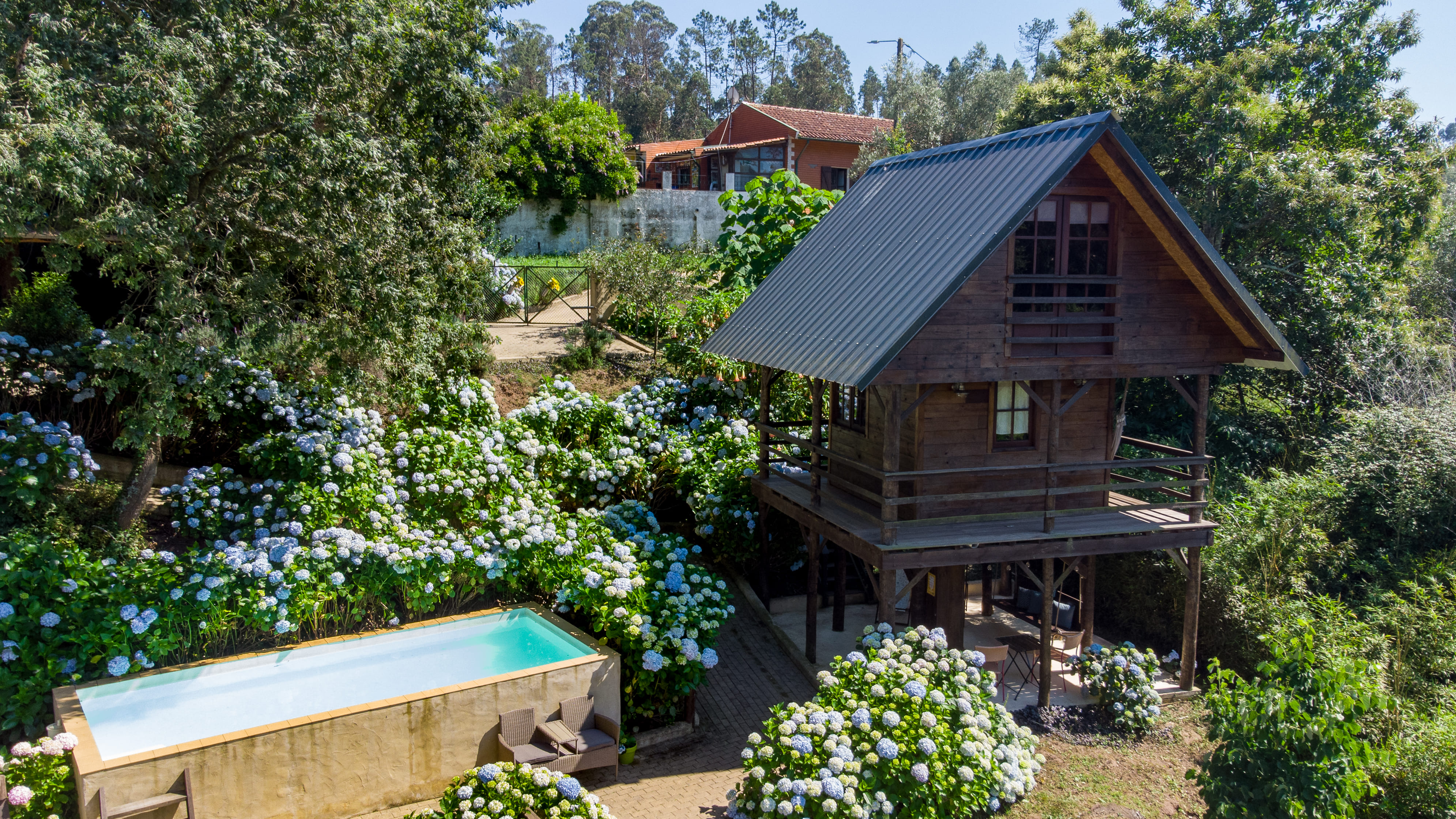 Stilt Tree House - outdoor with shared pool